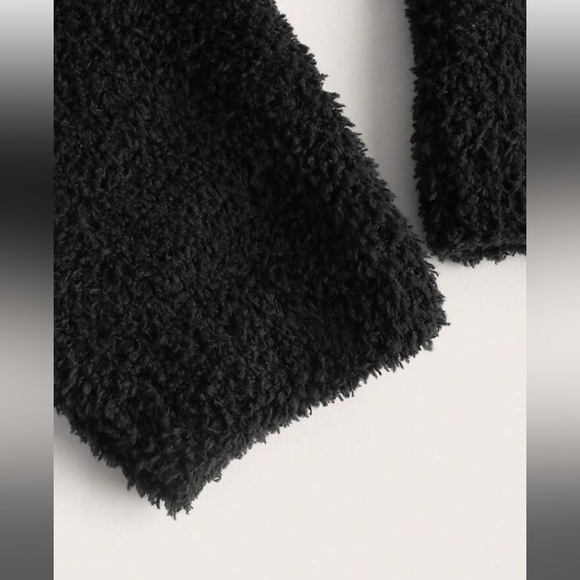 ROMWE Halloween Pumpkin Pattern Mock Neck Crop Sweater - Picture 3 of 4